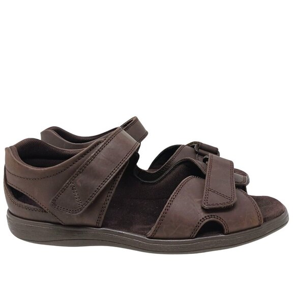 Cosyfeet BINGLEY Brown Sandals Size 13 Wide Fit Diabetic Comfort - Picture 1 of 14
